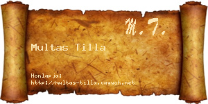 Multas Tilla névjegykártya